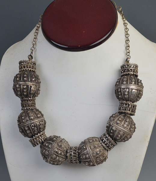 Yemen Silver Bead Necklace Finished Necklace