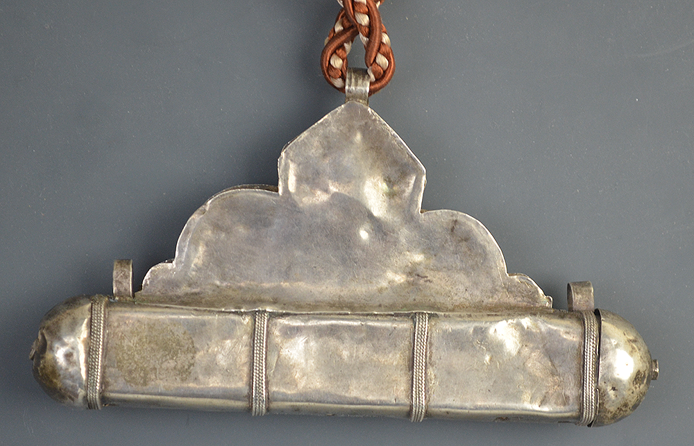 Silver & Carnelian Turkman Hollow Tube Necklace