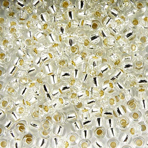 Crystal Silver Lined Seed Beads (Size 6)