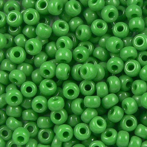 Green Opaque Seed Beads (Size 6)