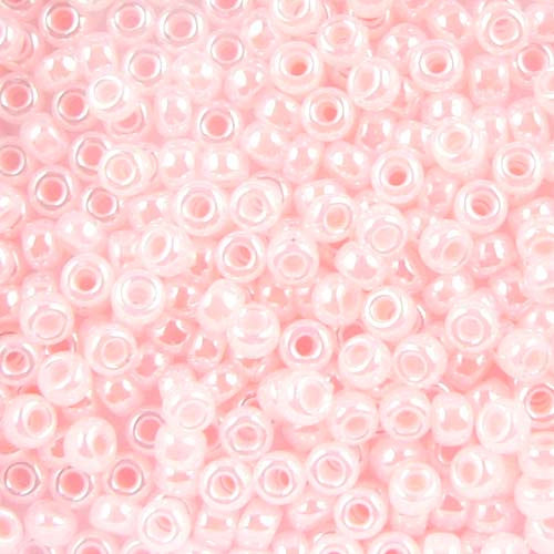 Ceylon Pink Seed Beads (Size 6)