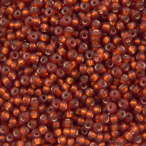 Half Matte Topaz Silver Lined Seed Beads (Size 11)