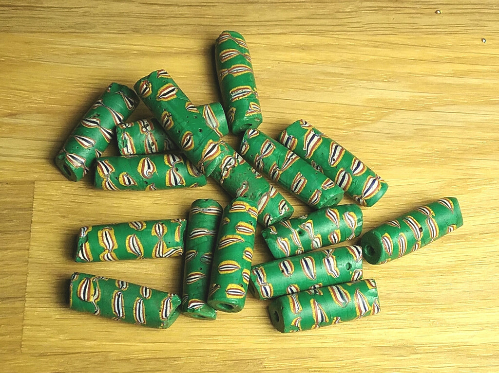 Loose Trade Beads - Fancy Green