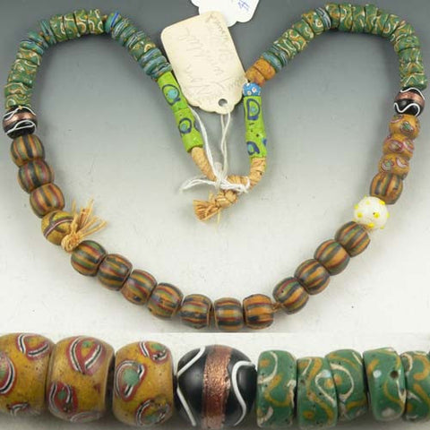 Mixed Strand of African Trade Beads
