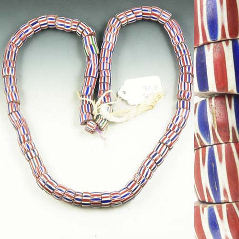 Red, White and Blue Trade Beads