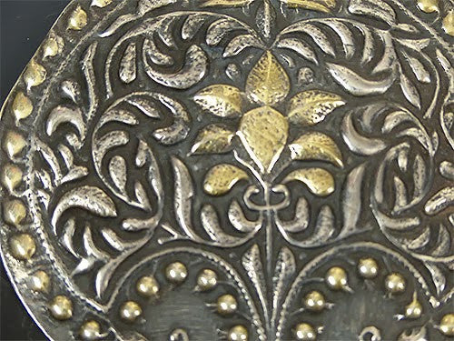 Large Indian Silver and Gold Breastplate