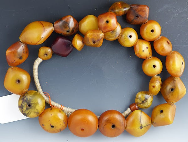 African Pillow Amber Beads from Mail #1