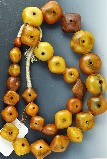 African Pillow Amber Beads from Mail #2