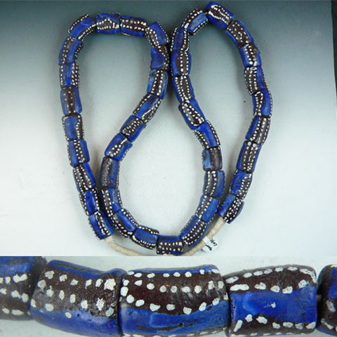 Sand Cast Strand - Blue & Brown with dots