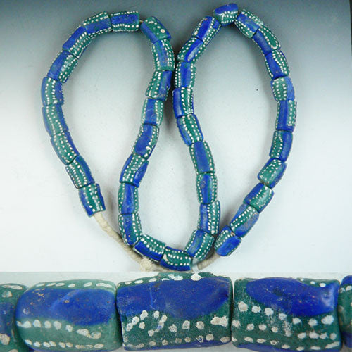 Sand Cast Strand - Blue & Green with dots