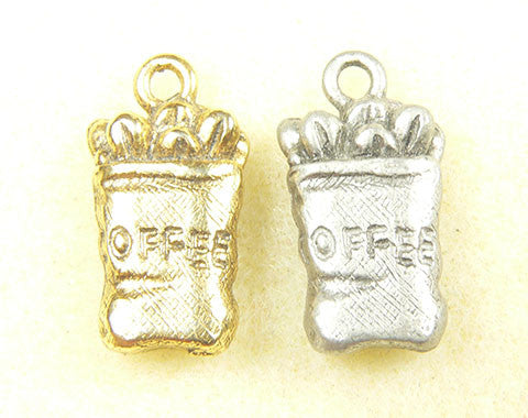 Coffee Bean Bag Charm