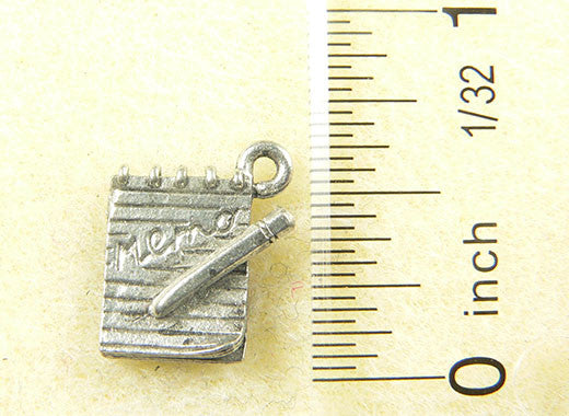 Memo Pad and Pencil Charm